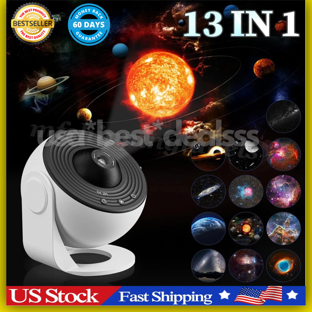 Galaxy Projector 13 in 1 Planetarium Star Projector Starry Night Light Nebula US