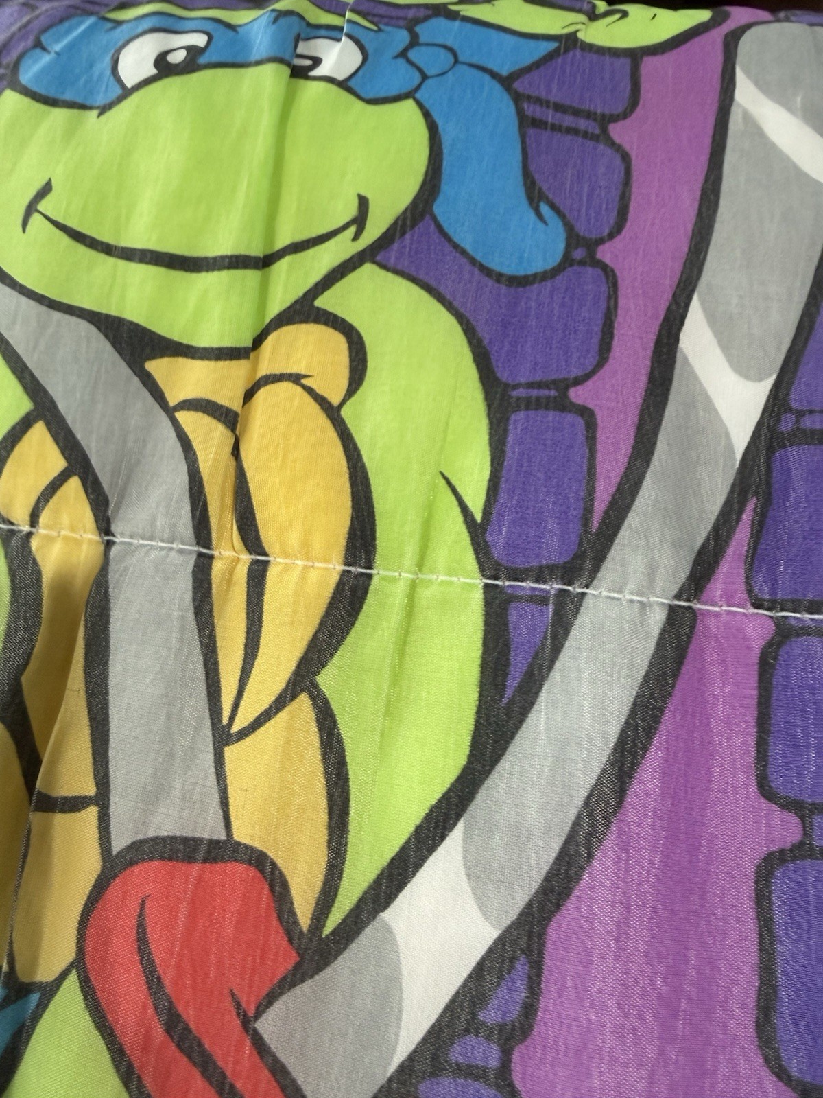 1990 Mirage Teenage Mutant Ninja Turtles Youth Kids Sleeping Bag TMNT Faded