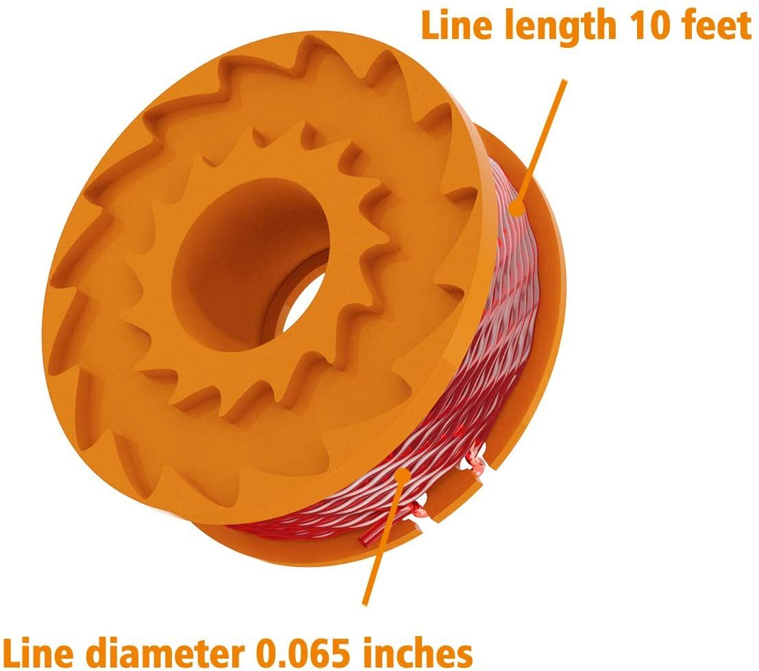 WORX WA0010 Replacement Spool Line For Grass Trimmer 10ft 12-pack **USA OWNED**