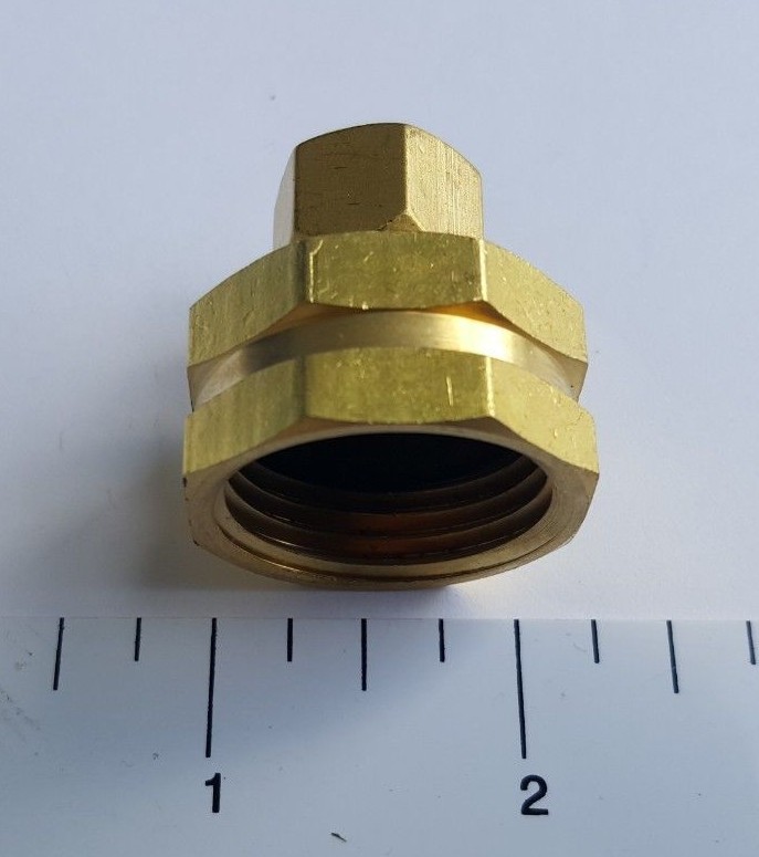 1) 3/8" OD COMPRESSION X 3/4" FHT GARDEN HOSE THREADED FEMALE ADAPTER, LEAD FREE