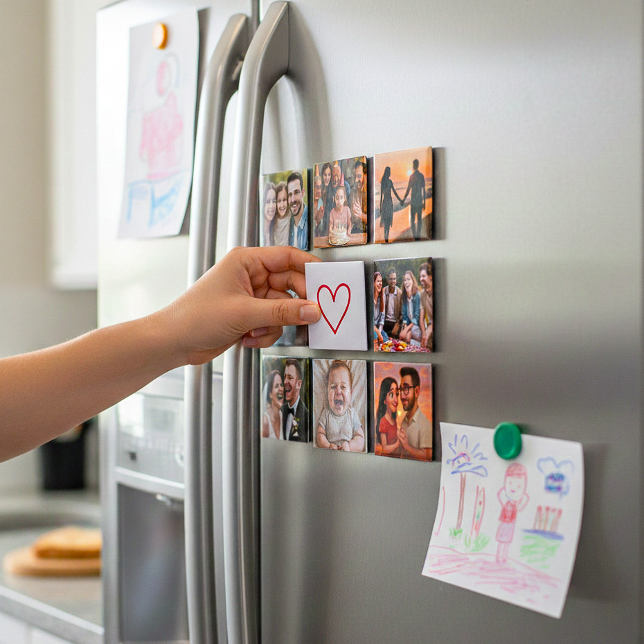 Custom Photo Magnet Personalized Picture Magnet Wedding Memorial Save The Date