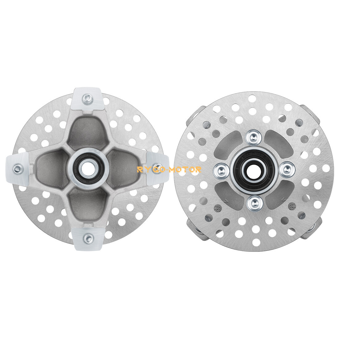 2 Front Wheel Hub & Rotor Kit For Yamaha Raptor 660R 700 700R YFM660R YFM700/R