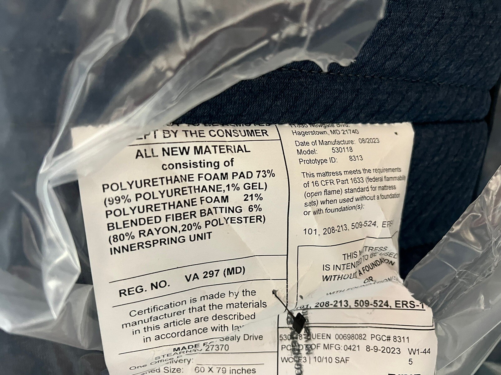 STEARNS & FOSTER LUX ESTATE HYBRID FIRM QUEEN MATTRESS NEW 2023 CLEARANCE