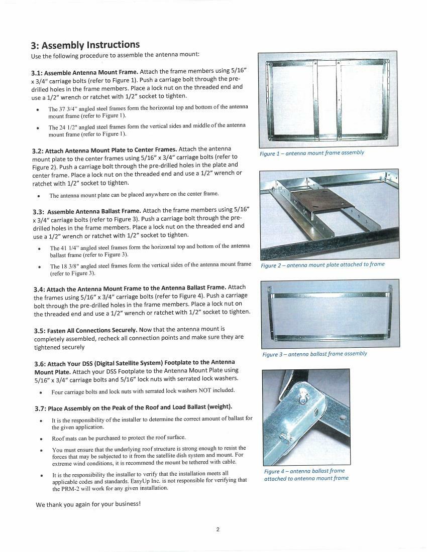 Non-Penetrating Antenna Mast Peak Roof Mount - EZ PNP