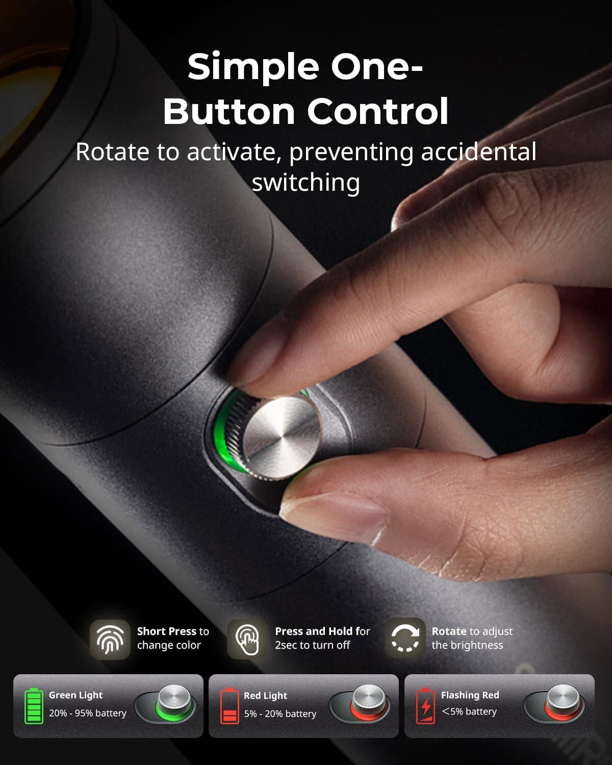 SmallRig RF 10C Mini Spotlight RGB LED Video Light with 20 Pcs Filters