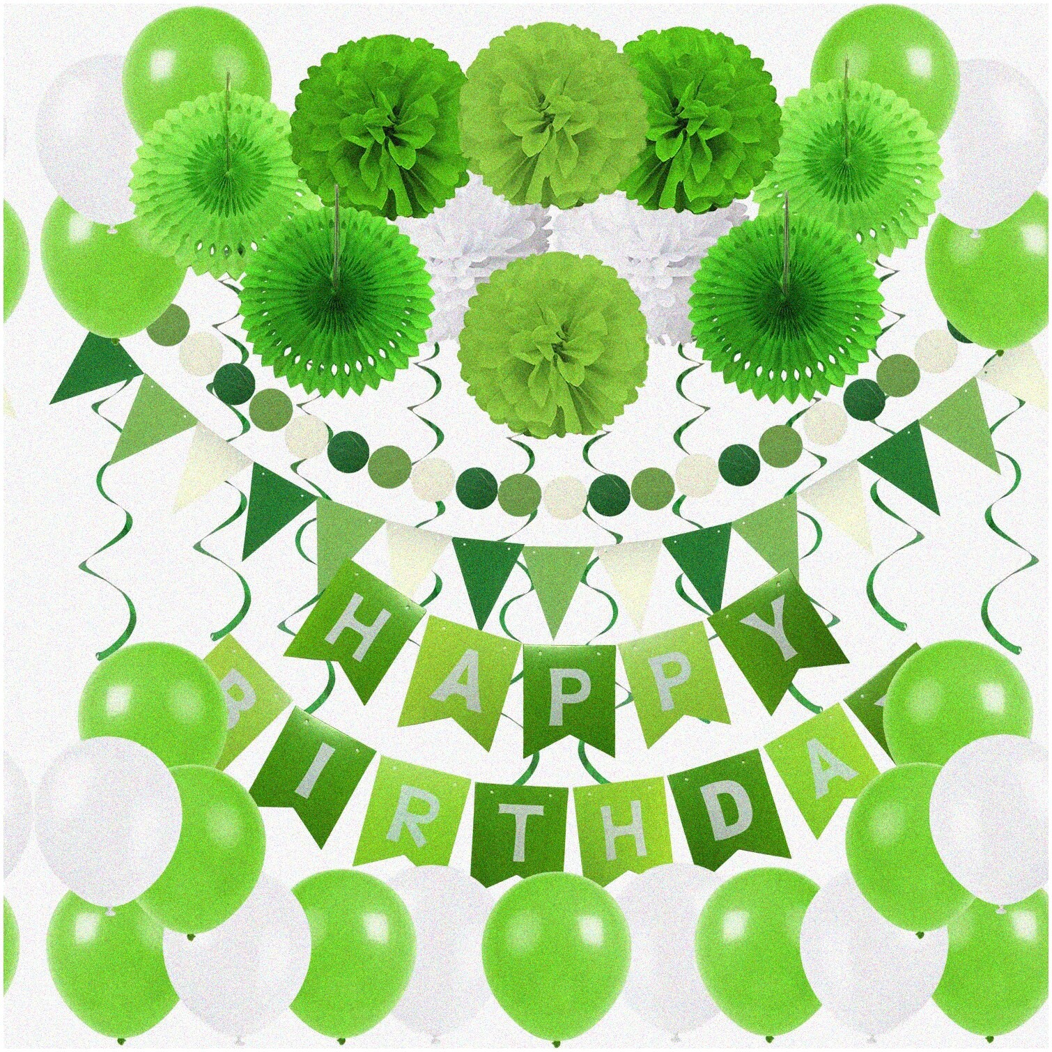 Greenery Birthday Party Decorations Kit