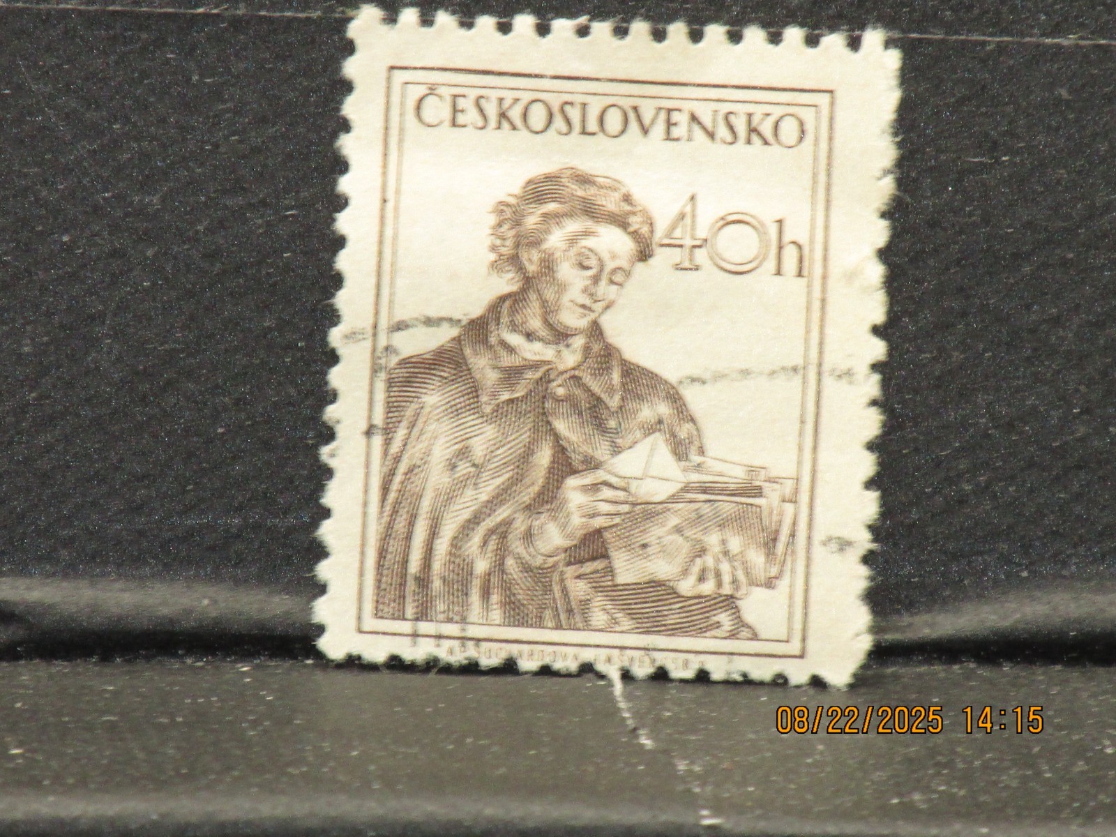 The listing is:(1)1954 Czechoslovakia "Postwoman" Stamp-LH-Used & Cancelled-40h