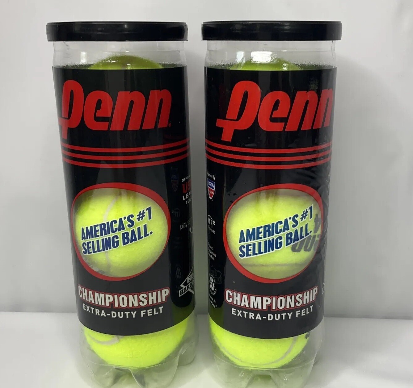 Penn Championship Tennis Balls Pressurized Extra Duty Felt Tennis Balls 2 CANS