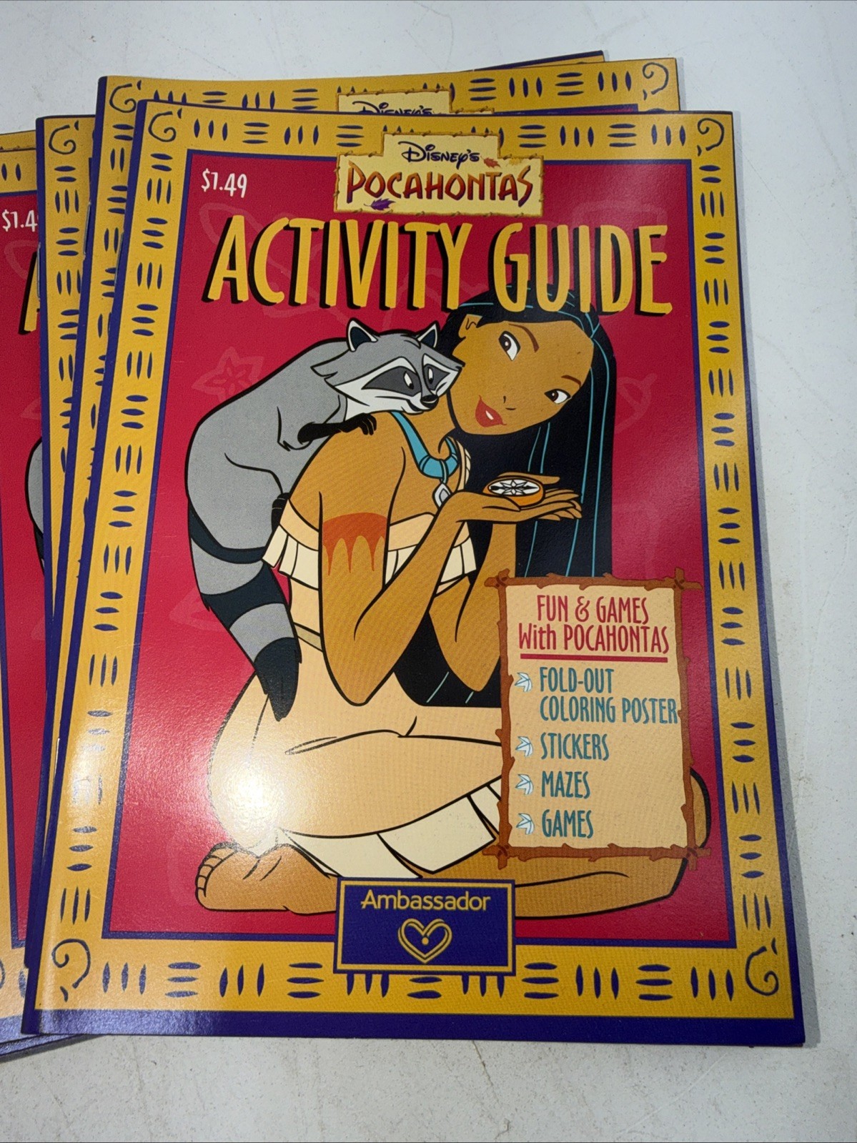 15 Disney Pocahontas 5"x7" Activity Guide Thin Coloring Book Booklet Stickers