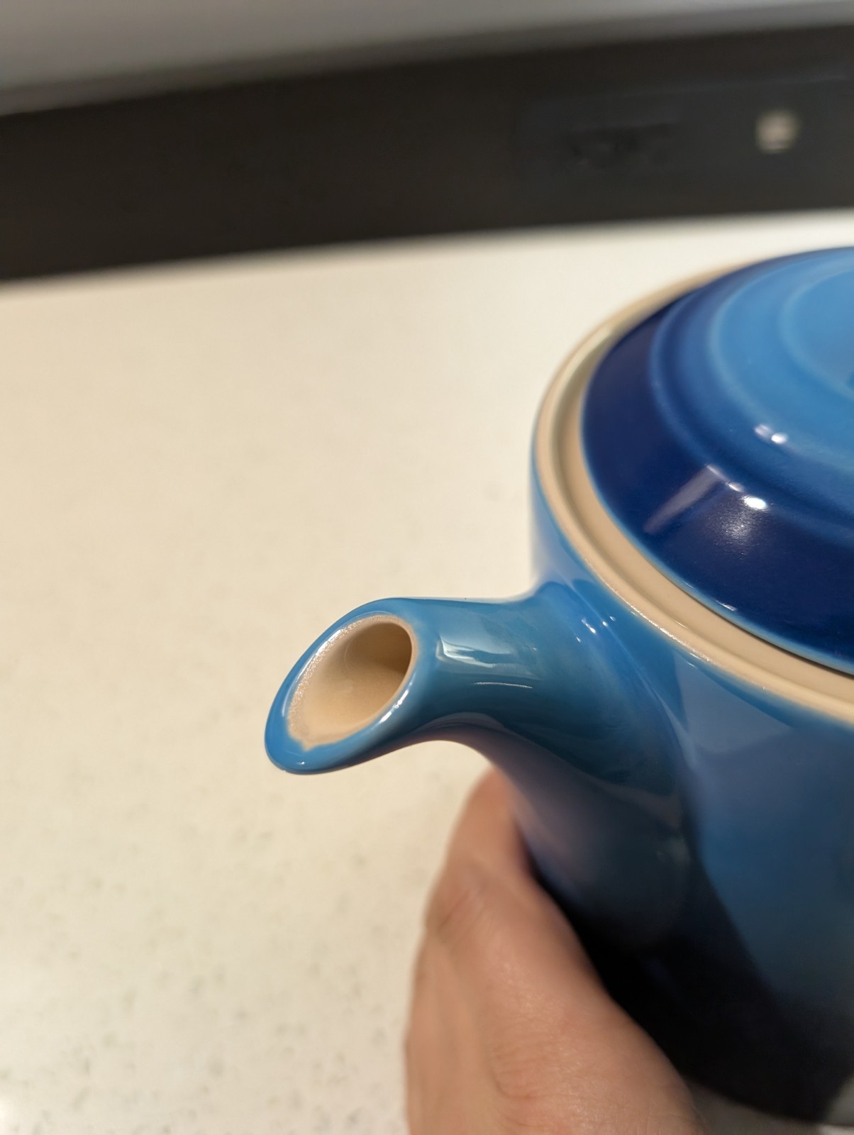 Le Creuset Grand Teapot 1.3 L Azure Blue Blueberry Stoneware NEW