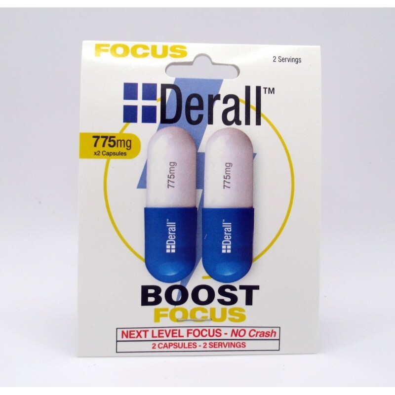 Derall Boost Powerful Energy - Mental Focus 775mg - 24 Capsules - Exp 02/27