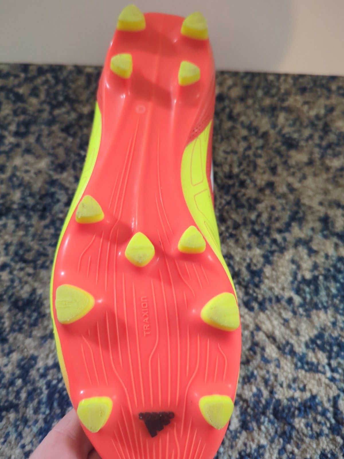 Adidas F50 Adizero HG US 7.5 Outdoor Soccer Cleats V24790 Orange And Yellow Nice