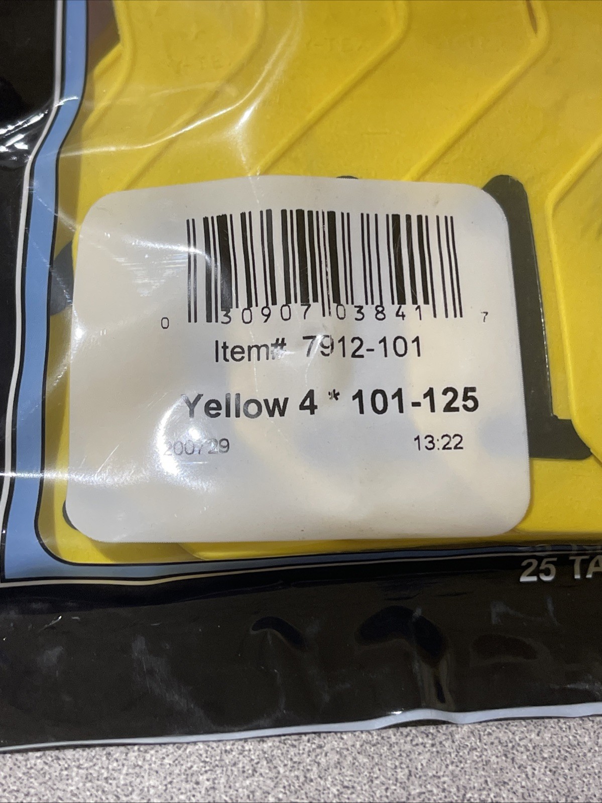 Y-Tex 4 Star Large Cattle Tags 25 Pack, 2 Piece Ear Tag System, Yellow, 101-125