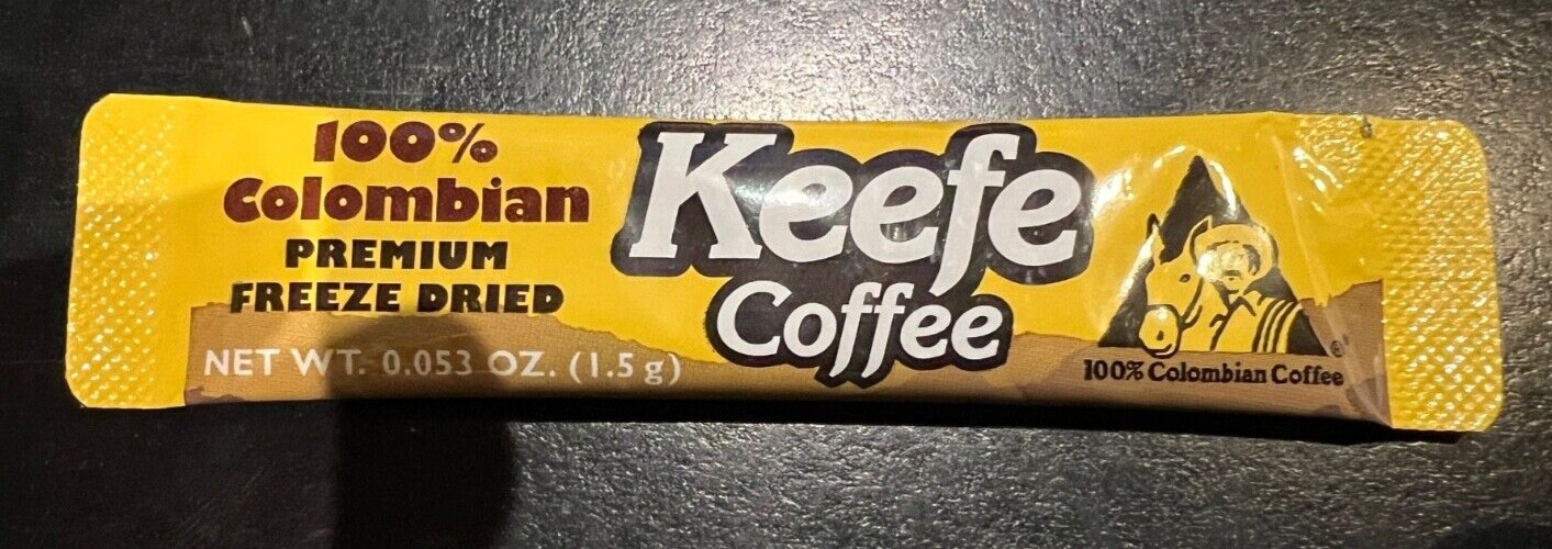 100 packets of Keefe 100% Colombian Premium Freeze Dried Coffee  Free Shipping!