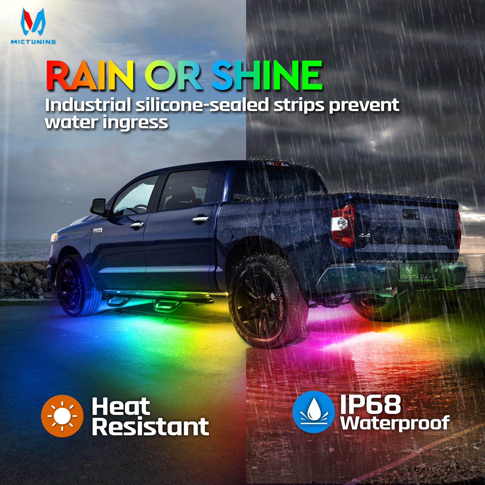 Wireless N3 Car Underglow Light Strips Dream Color Underglow Chasing Neon Lights