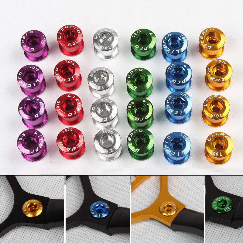 4/5PCS Litepro Alu7075 Single/Double/Triple MTB Road Bike Chainring Bolts Screws