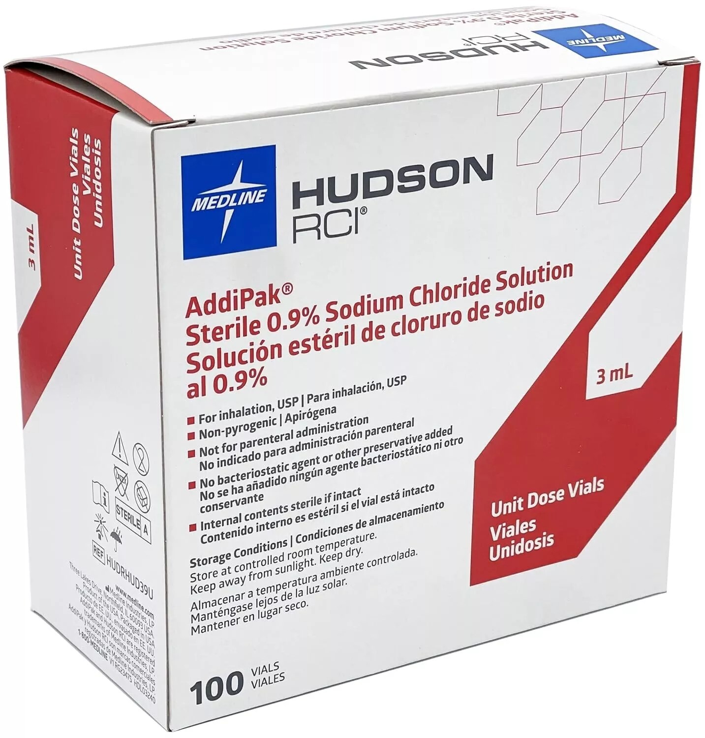 Addipak Sterile Saline Solution 0.9% 5ML (Box Of 100) New Sealed Ships Today