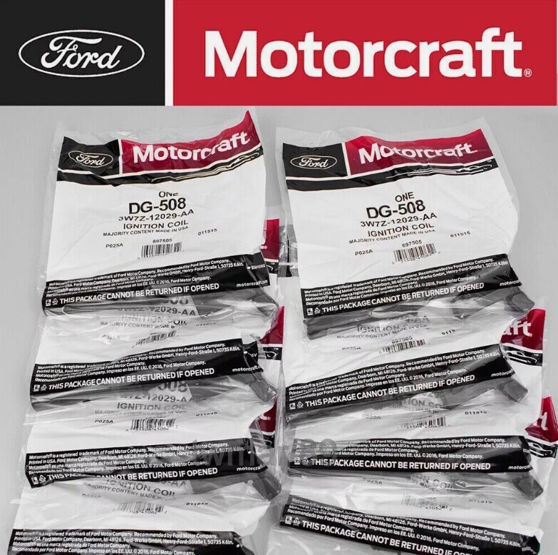 8PCS OEM Motorcraft Ignition Coil DG508 &Spark Plug SP479 For Ford F150 4.6 5.4L