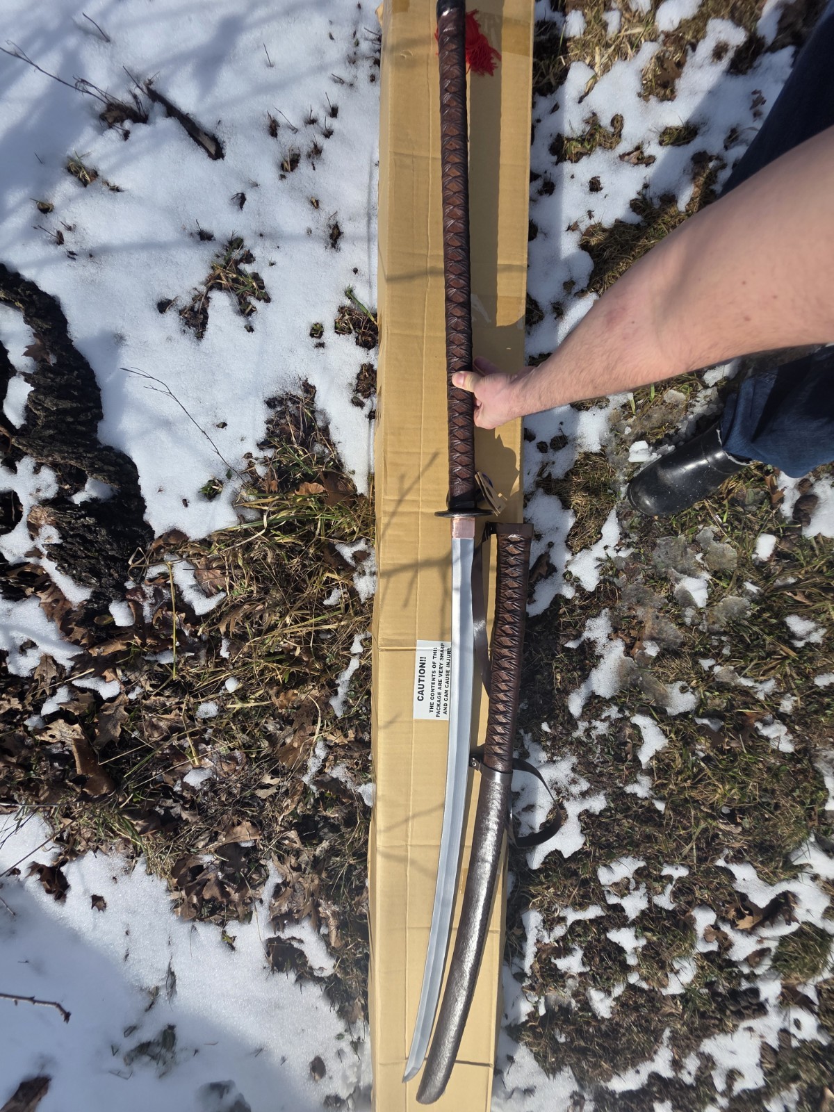 Ritter Steel Odachi Braided Leather Japanese Sword Samurai Katana