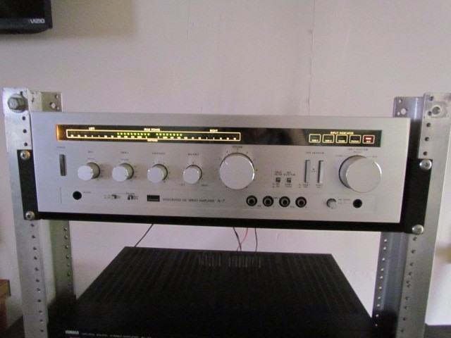 Sansui Integrated DC Servo Amplifier A-7 Silver Face -Tested -Working-VERY CLEAN
