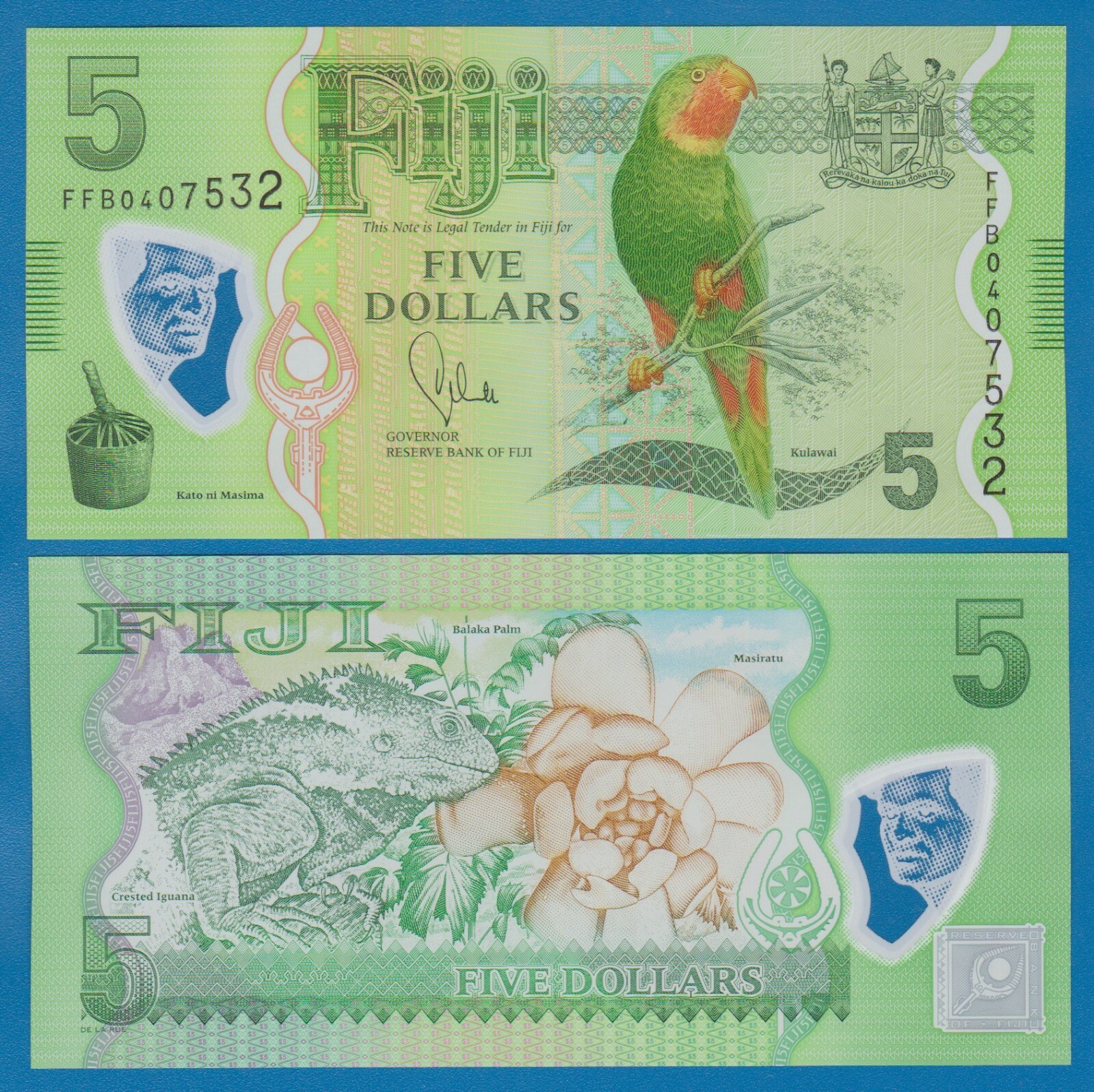 FIJI 5 Dollars P 115a ND (2013) UNC POLYMER  P 115 a