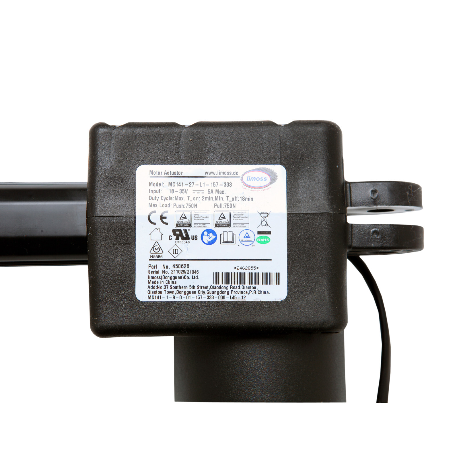 Limoss 450626 Motor Actuator MD141-27-L1-157-333 for Power Recliner Lift Chairs