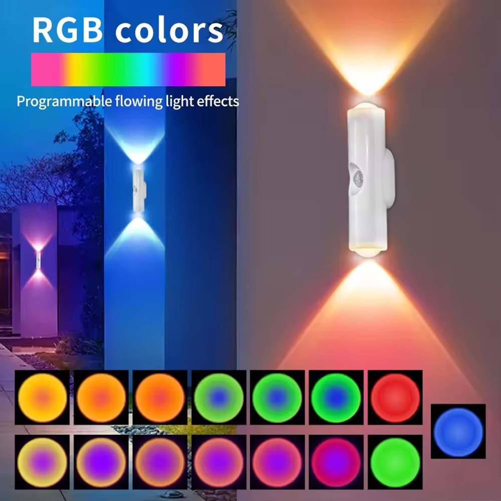 4PCS Magnetic Rechargeable LED 3 Colors/RGB Gradient Motion Sensor Night Lights