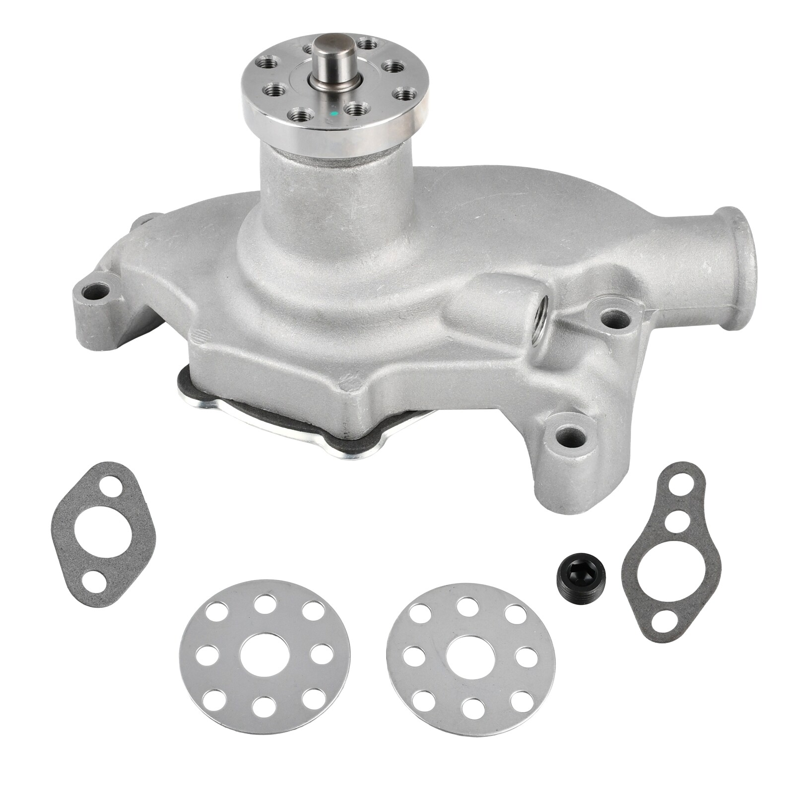 High Volume Satin Short Water Pump For Small Block Chevy SBC 283 305 327 350 400