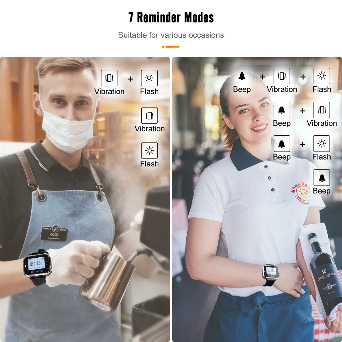 TD110 Wireless Pager Calling System Waiter Watch Restaurant Cafe Club Clinic Bar