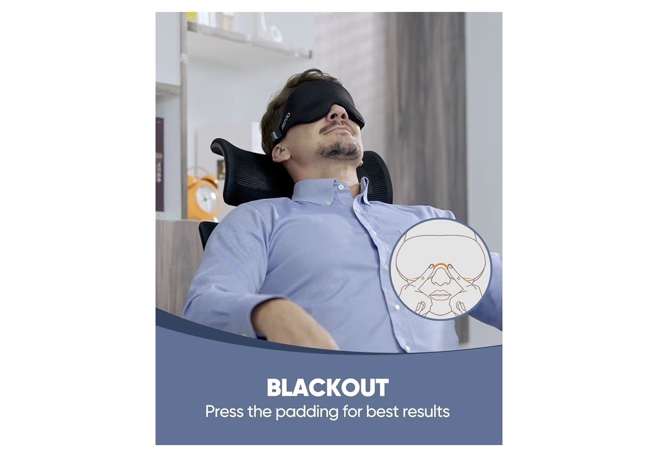 MZOO Luxury Sleep Eye Mask for Side Sleeper Men Women, Zero Eye Pressure 3D Mask