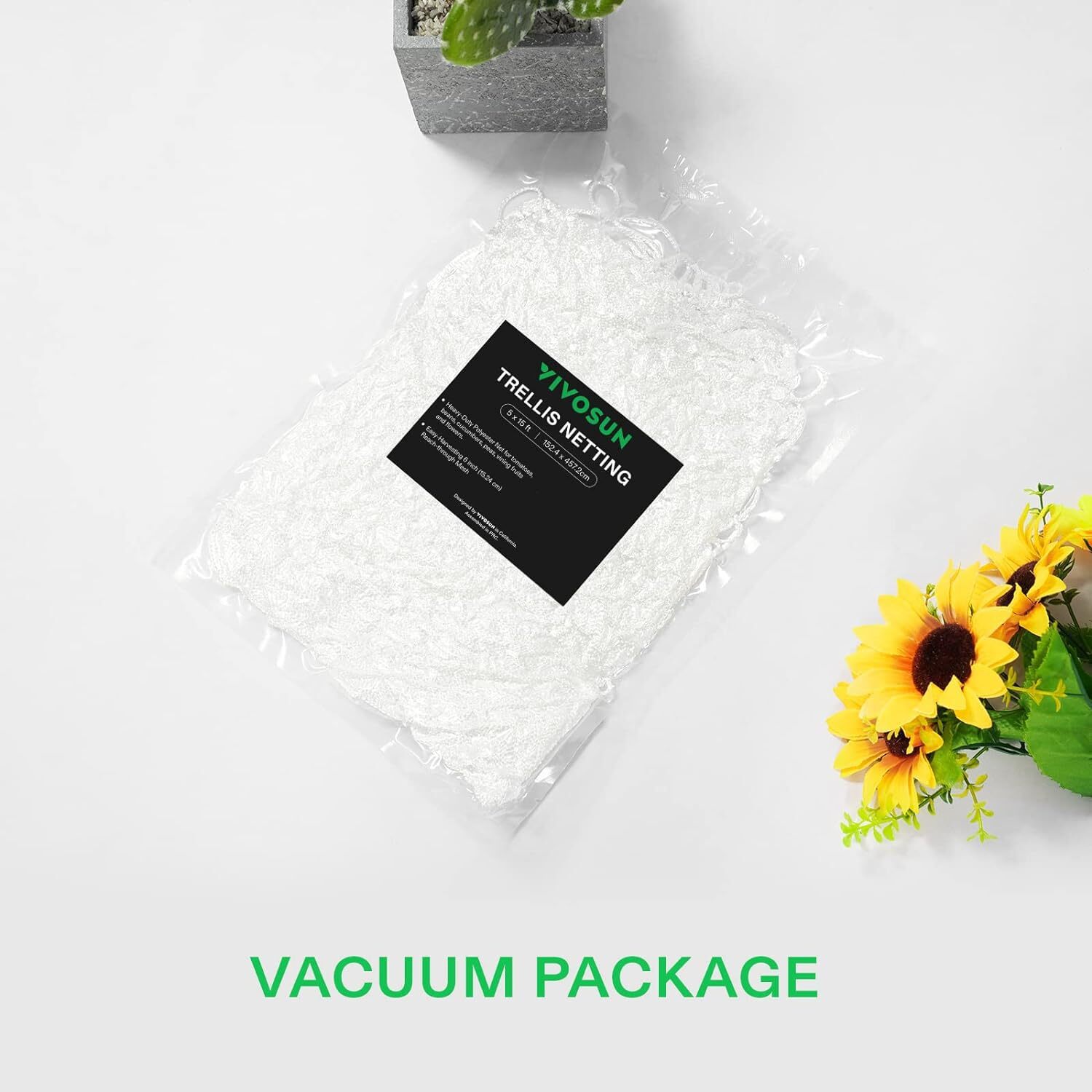 VIVOSUN 15'/30' Heavy Duty Grow Trellis Netting Polyester Plant Climb