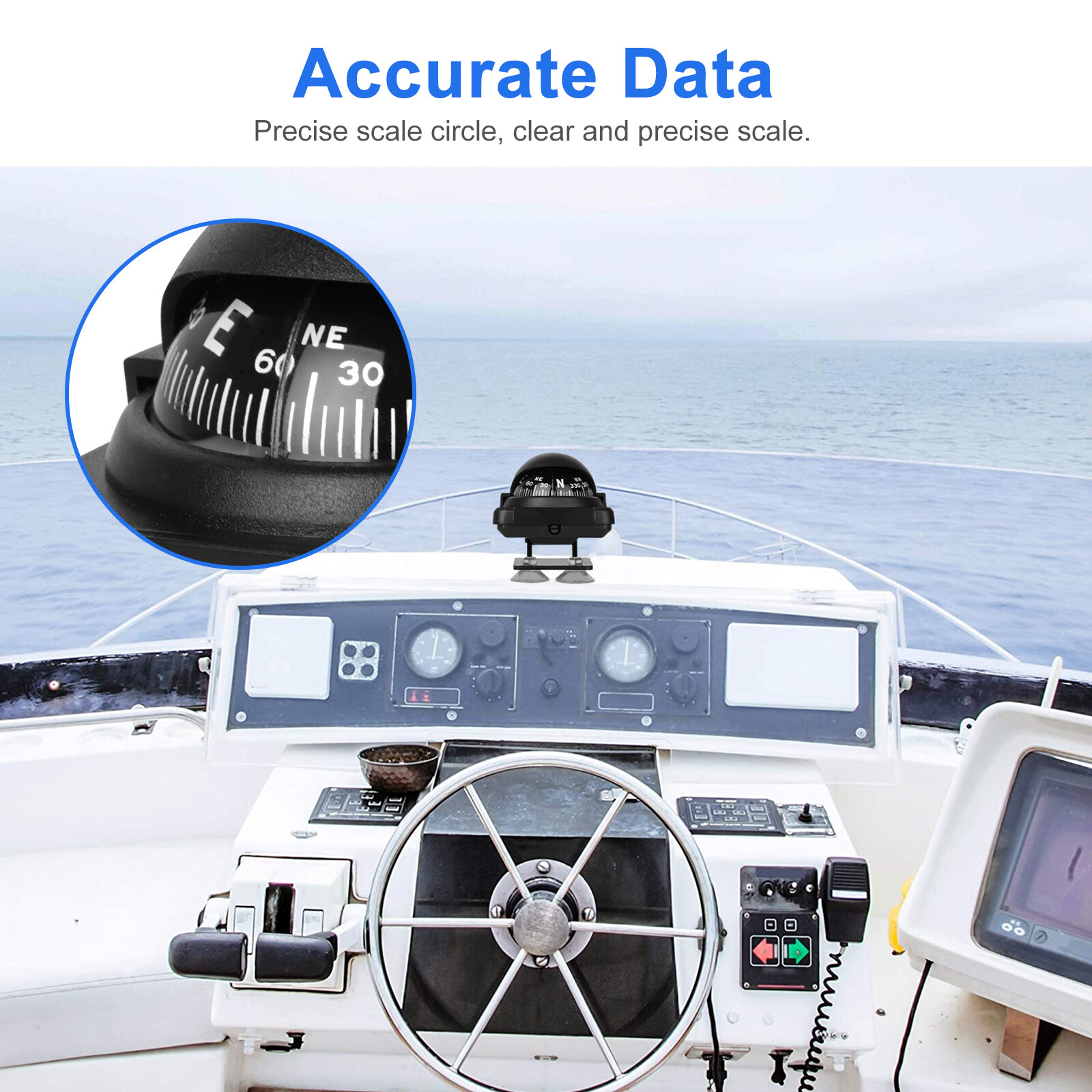 Adjustable Mounted Car Dashboard Navigation Marine Compass Ball for Boat Truck