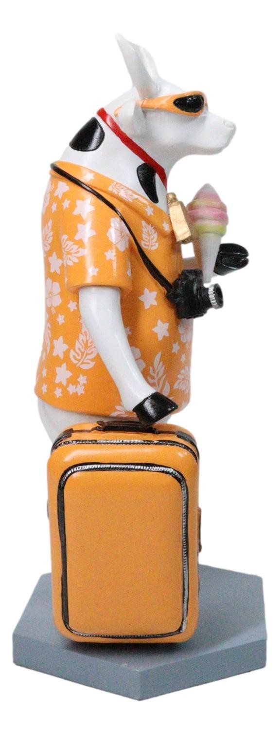 Cow Parade Mile High Traveler Vacation Cow With Luggage Collector's Figurine