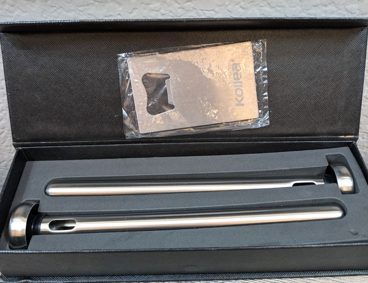 Beer Chiller Sticks 2 Pack Stainless Steel Drink Cooler Rods Reusable NEW