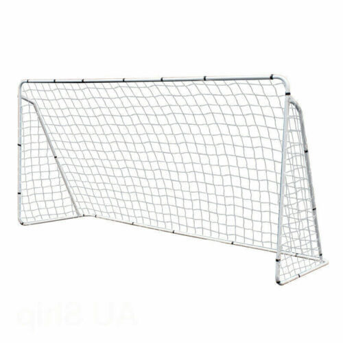 12 x 6' Soccer Goal Net Steel Frame Backyard Football Training Set Portable