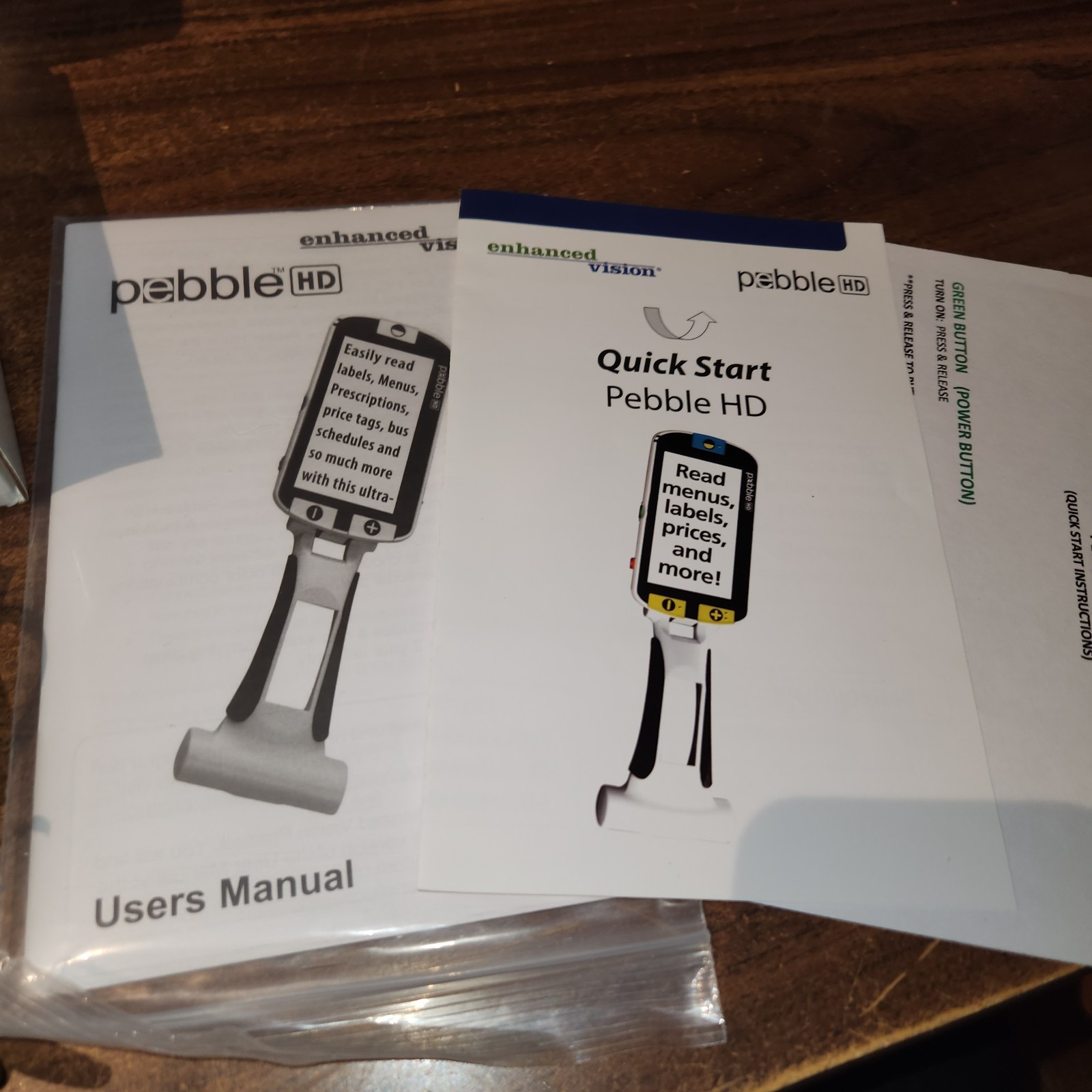 Enhanced Vision Pebble HD Portable Magnifier 4.3" Color Screen 13X Magnification