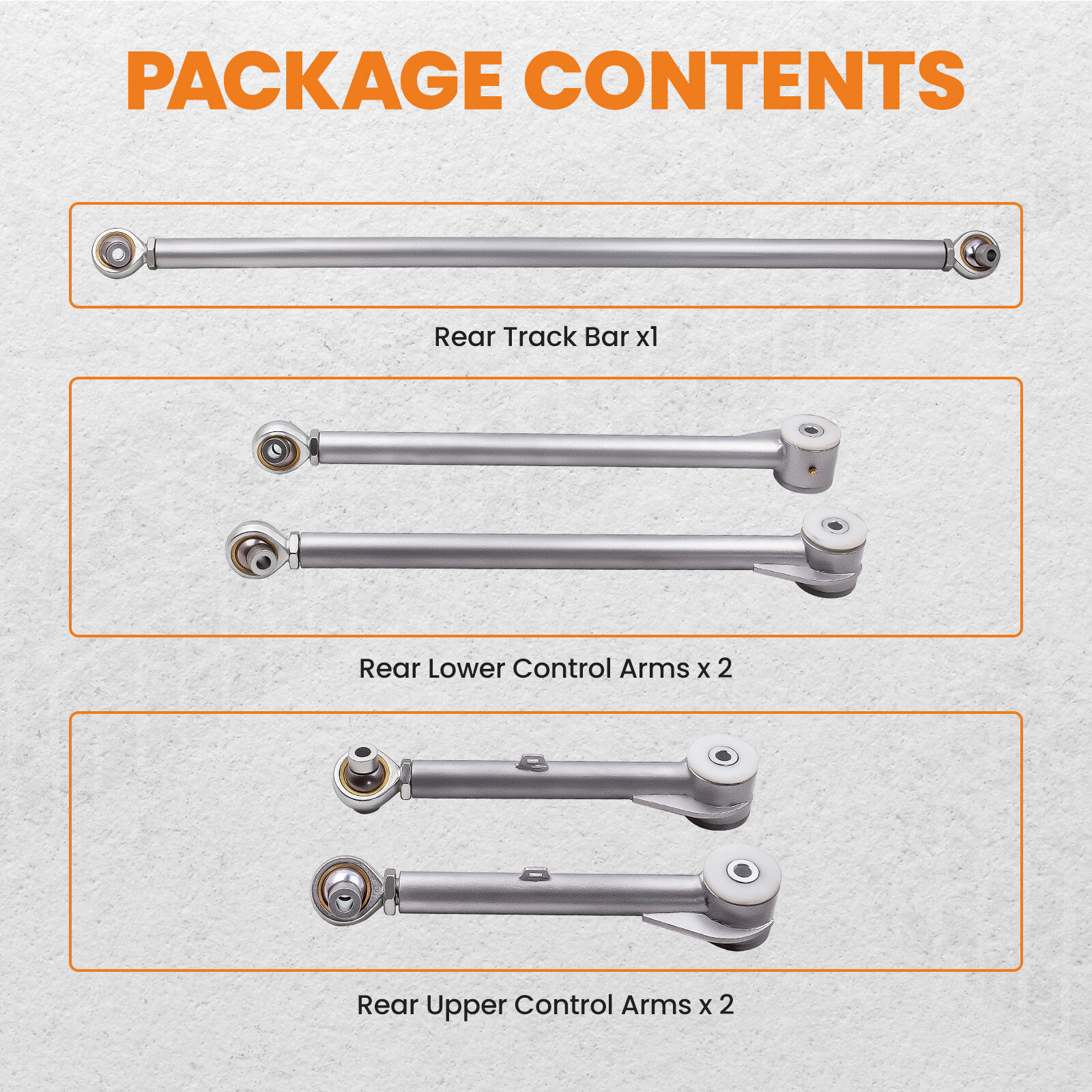 Adjustable Rear Control Arms + Track Bar for Toyota 4-Runner 1996-2002 2WD 4WD