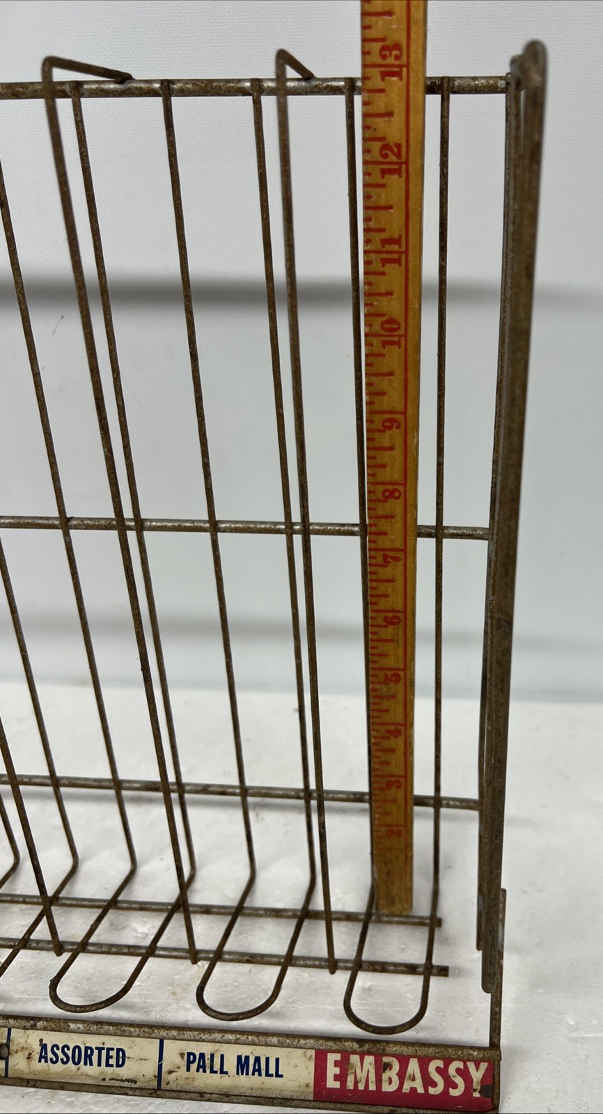 Metal Wire Rack Cigarette Advertising Display Vintage Country General Store 40s