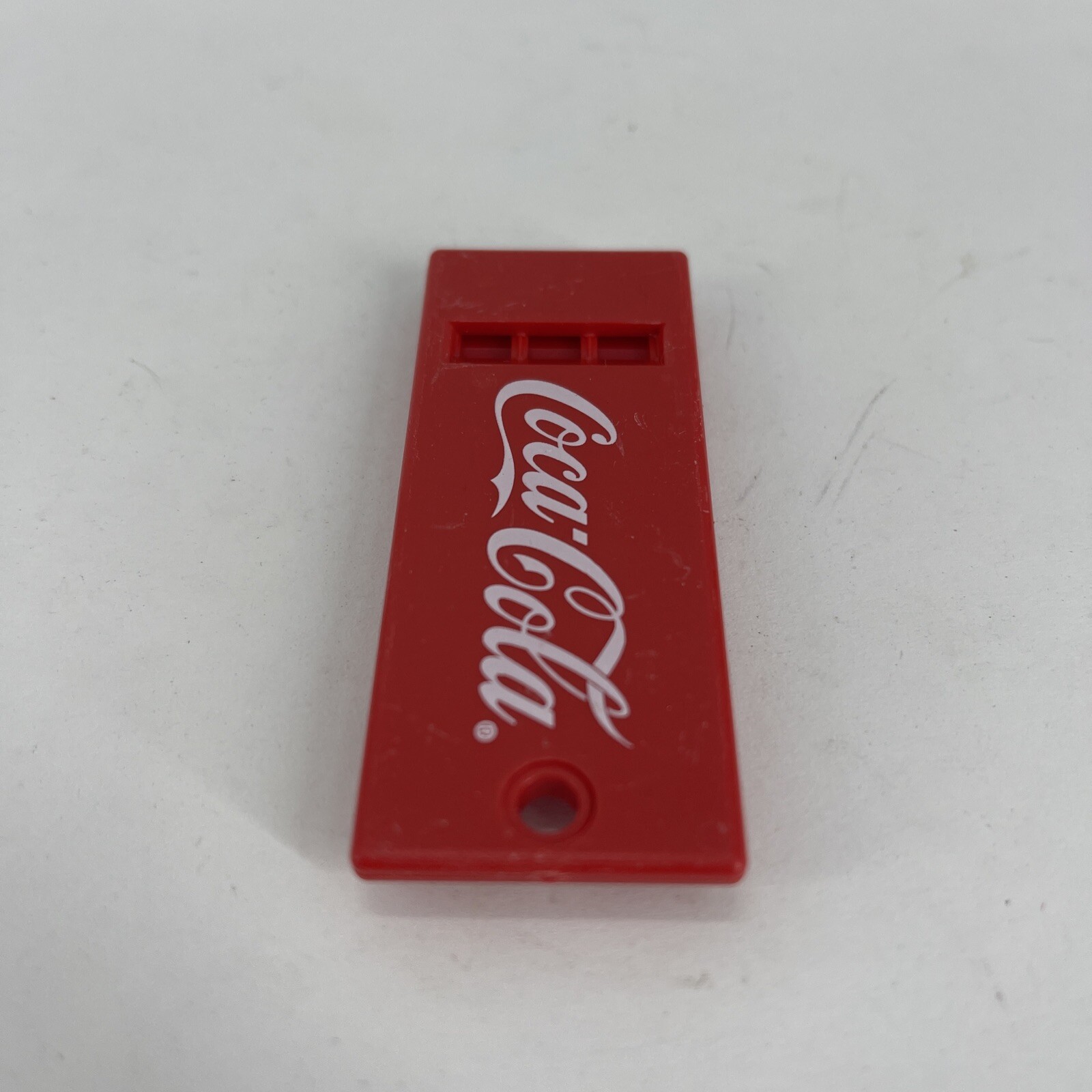 Lot Of 2 Vintage Coca Cola Coke Red Whistle with White Writing MADE IN USA