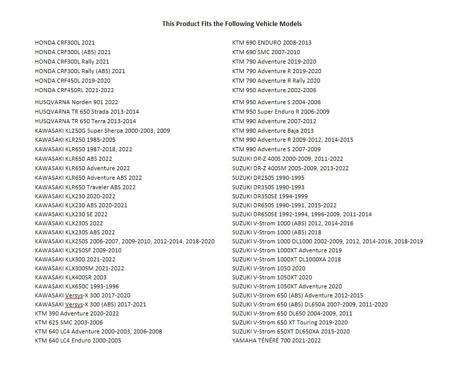 Tusk Excursion Rackless Luggage System Base Standard Heat Shield