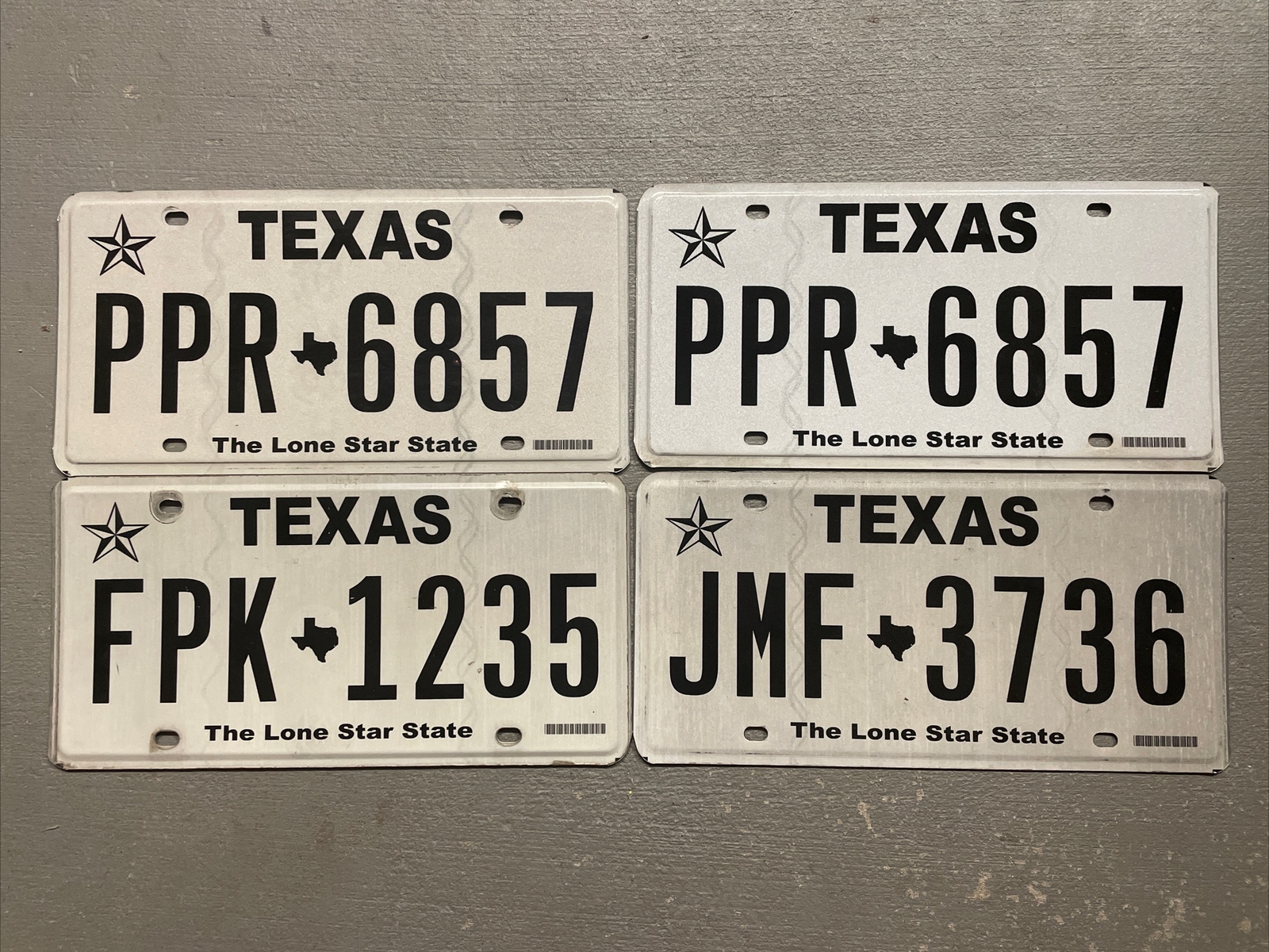 EXPIRED TEXAS LICENSE PLATE THE LONE STAR STATE RANDOM LETTERS- NUMBERS NICE!!