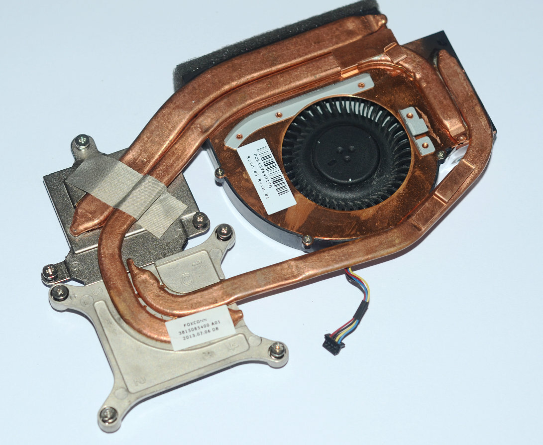 Thinkpad W530 heat sink independent fan FRU: 04W3626