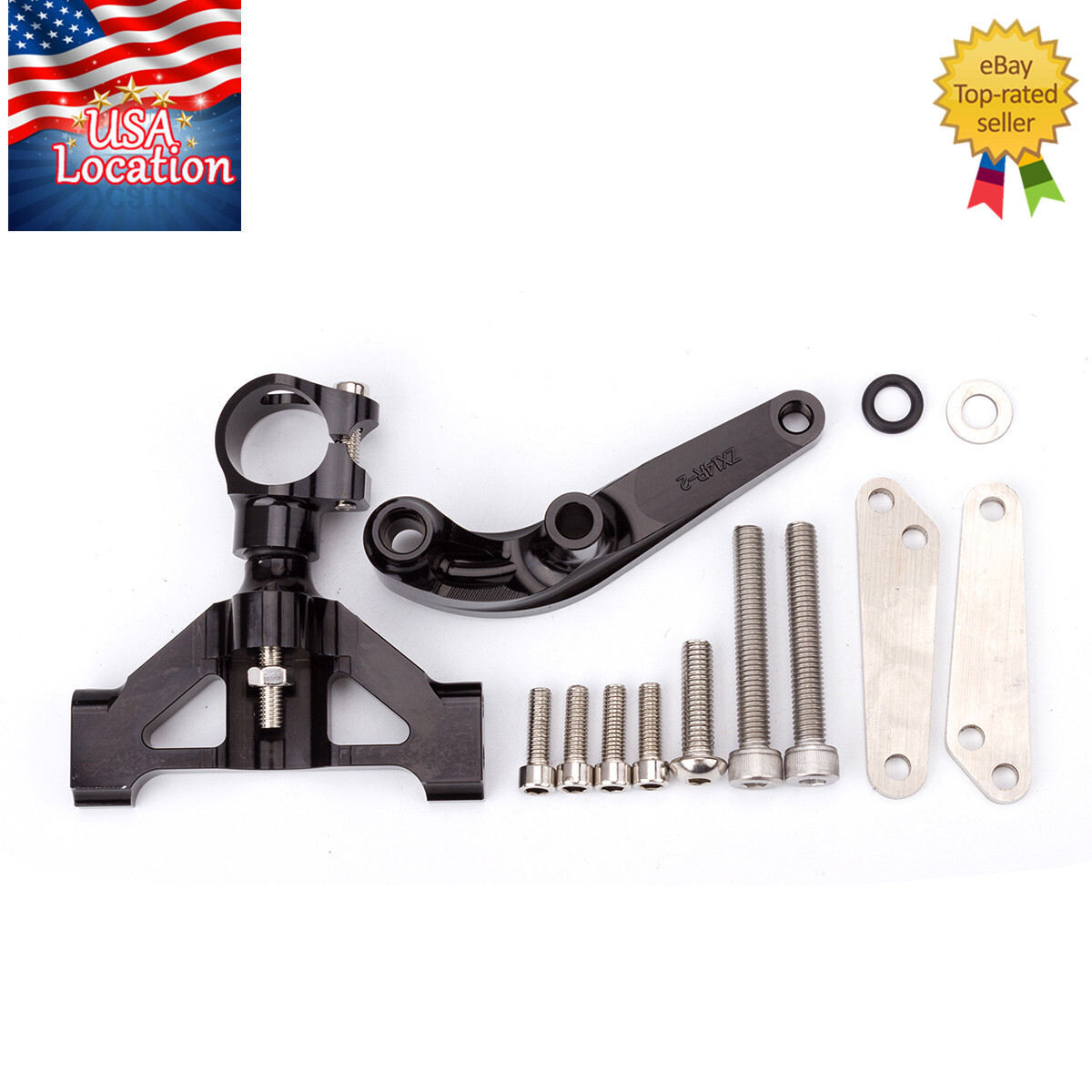 For Kawasaki Ninja ZX14R 2006-2022 Carbon Fiber Steering Damper Bracket Mounting