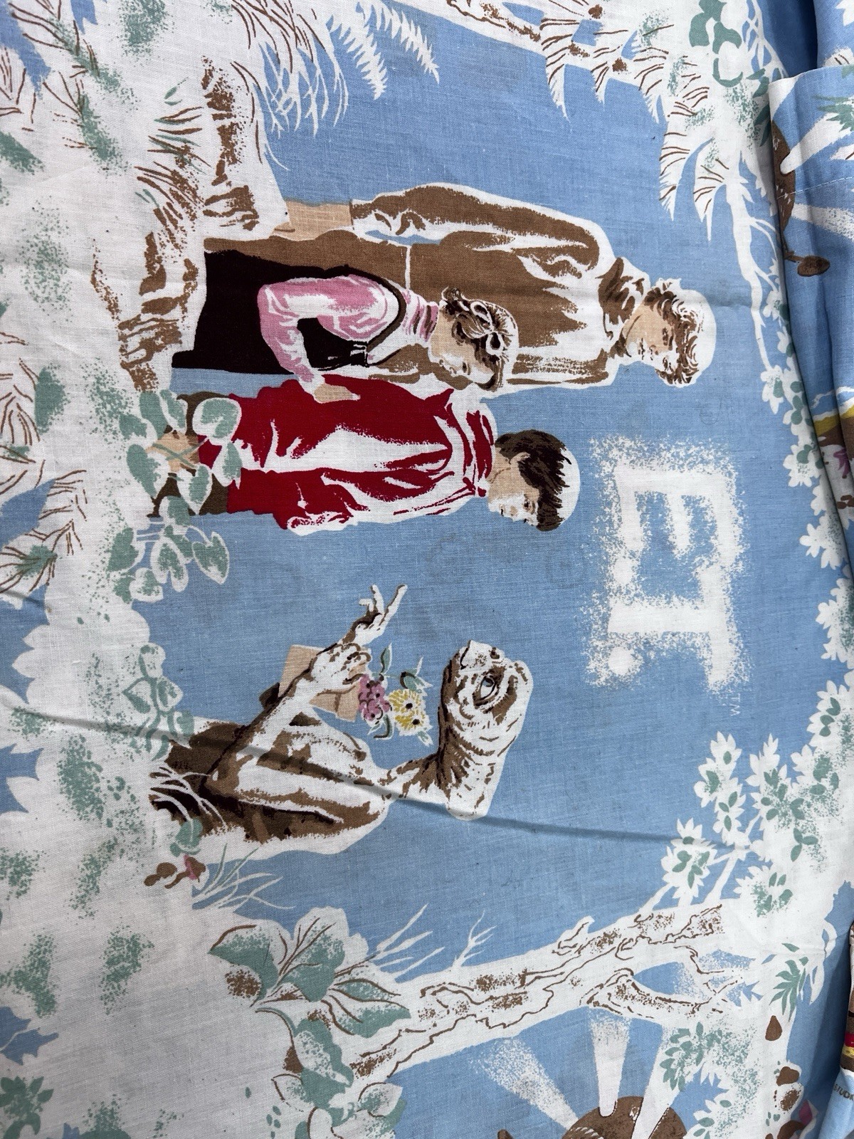 Vintage 1982 E.T. The Extra-Terrestrial Movie Twin sheet set Flat Fitted Movie