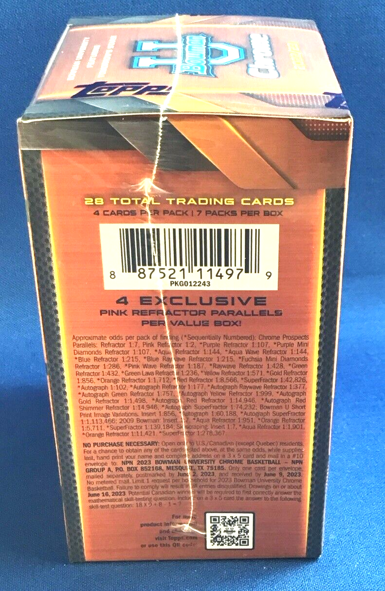 2022-23 Bowman Chrome University Basketball Box + Caitlin Clark RC #50 Nm-Mint?