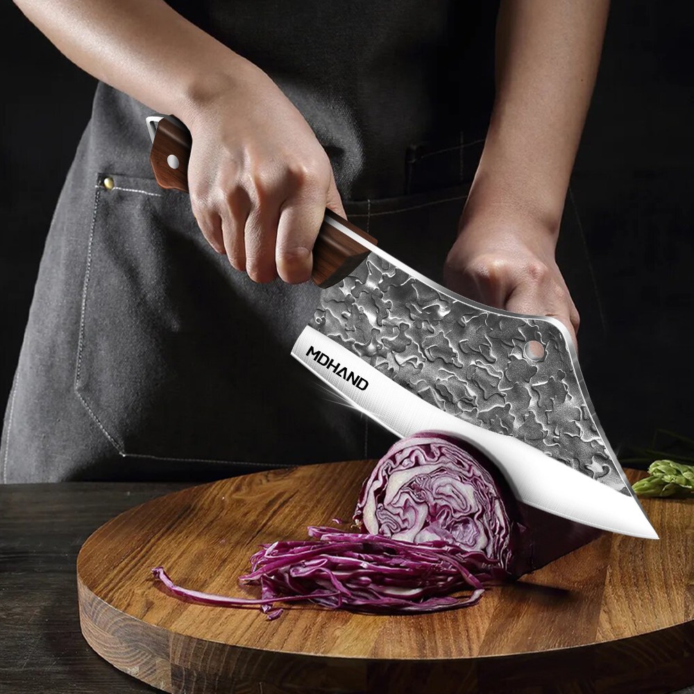 14PCS Handmade HAND FORGED DAMASCUS STEEL CHEF KNIFE Set Kitchen Knives Butcher