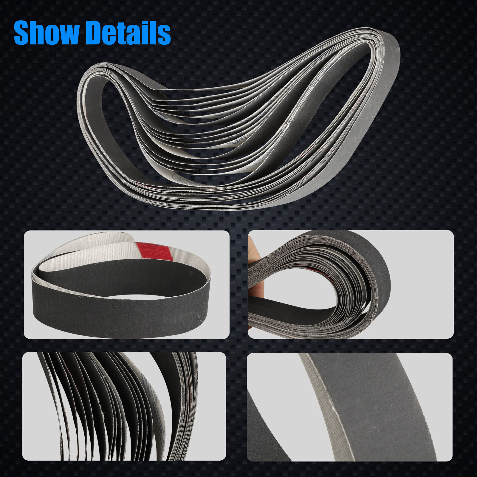 15Pcs 1"x30" 600 800 1000 Grit Sanding Belts Sander Grinding Polishing Sandpaper