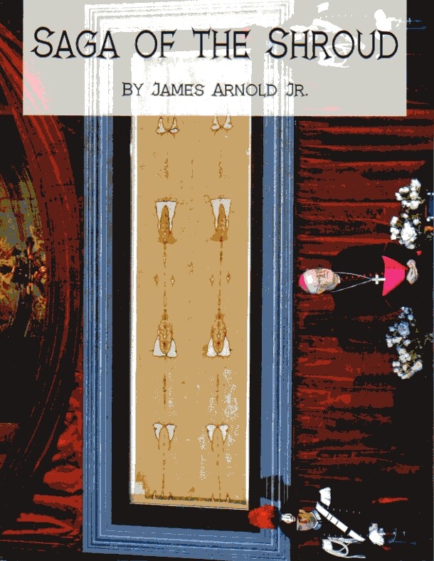 Shroud of Turin full-size body negative on linen cloth