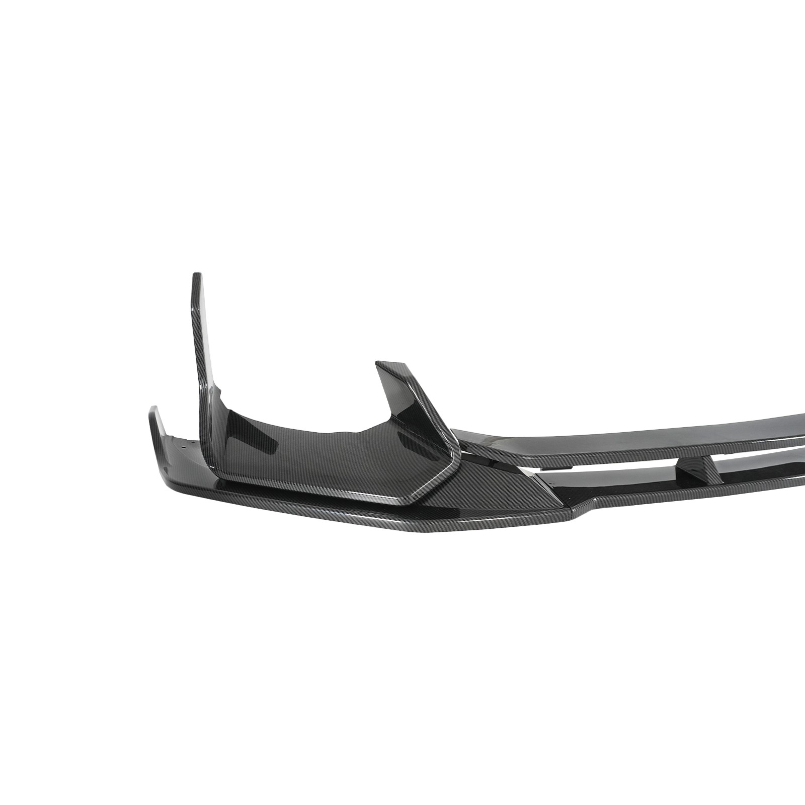 For KIA Stinger GT 18-23 Painted Carbon AD Style Front Bumper Lip W/Side Winglet