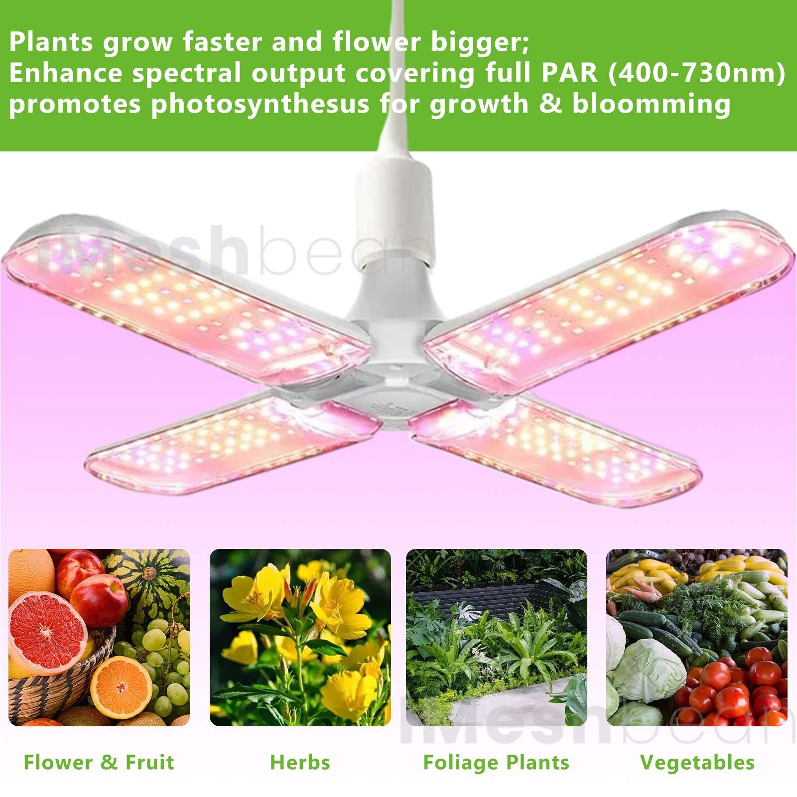 4x4 Complete Grow Tent Kit w/Full Spectrum Grow Light Air Ventilation Filter Sys